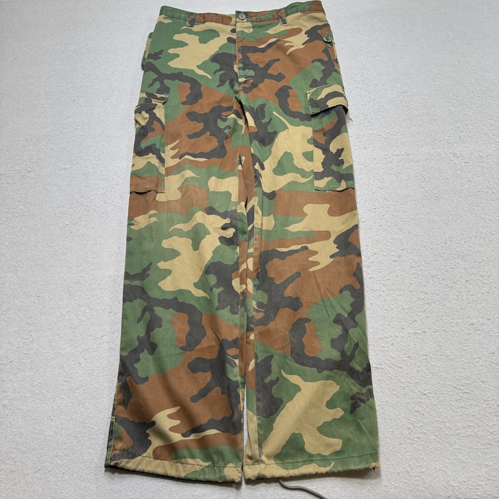 Vintage Bushline Cargo Pants Men's 38 Green Camo Utility Army Tactical Hunting